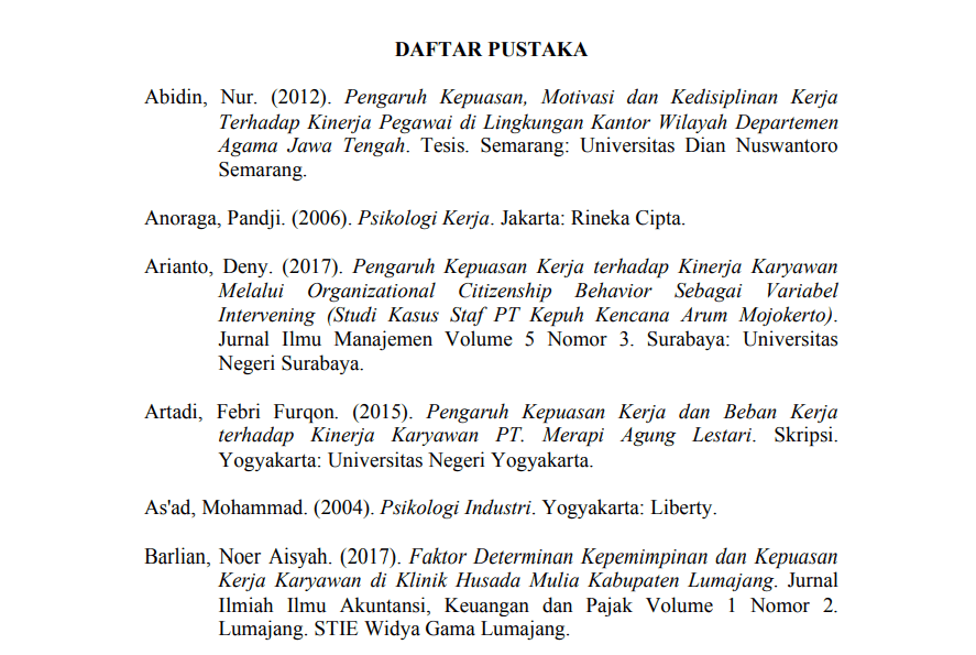 Pengertian Daftar Pustaka