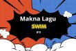 makna lagu swim bts